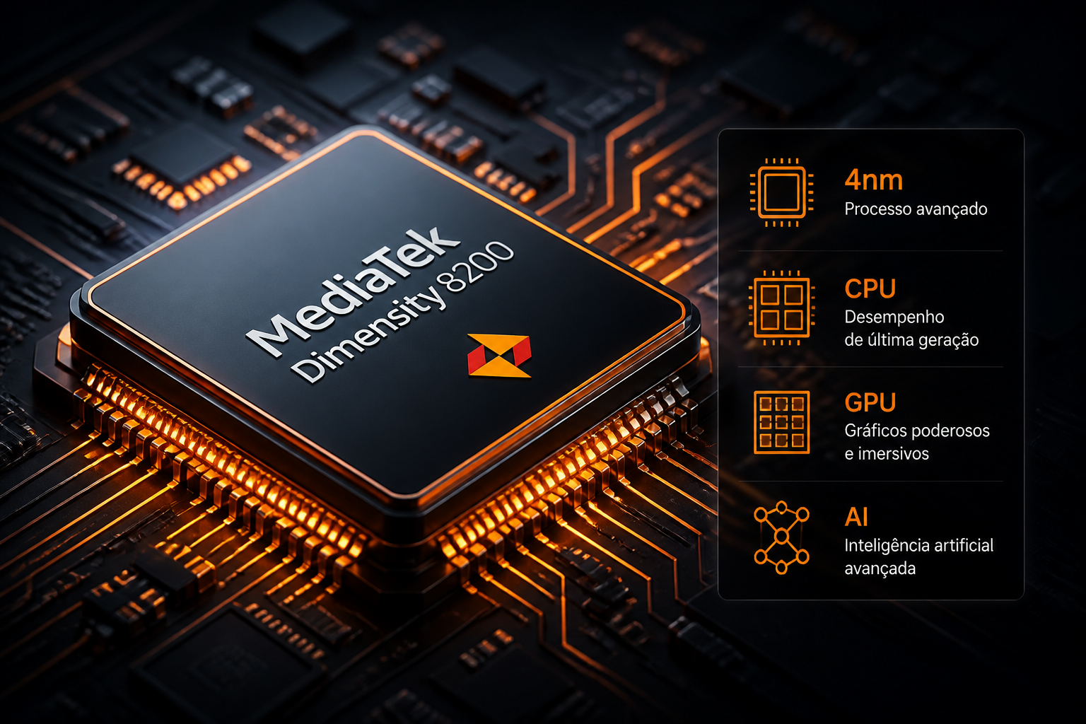 Imagem destacada sobre Dimensity 8200